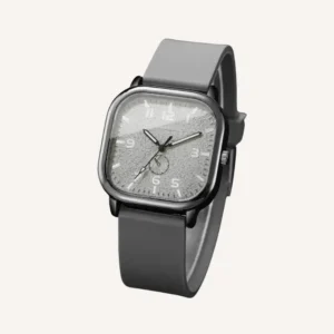 Fashion Square Quartz Watch – Silicone Sports Strap