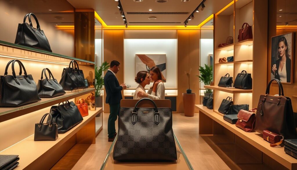 luxury leather handbags shop